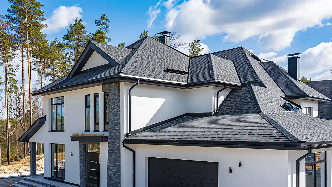 Professional Manitou Springs roofing contractor inspecting a residential roof.